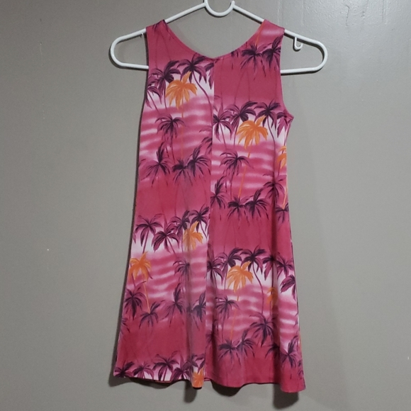 BaBa Hawaii Girls Palm Tree Dress Sz 10 - Picture 2 of 6